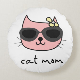 Cat-Mama Rundes Kissen