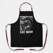 CAT-MAMA SCHWARZE CAT ART KÜCHE SCHÜRZE (Vorderseite)