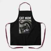 CAT-MAMA SCHWARZE CAT ART KÜCHE SCHÜRZE (Vorderseite)