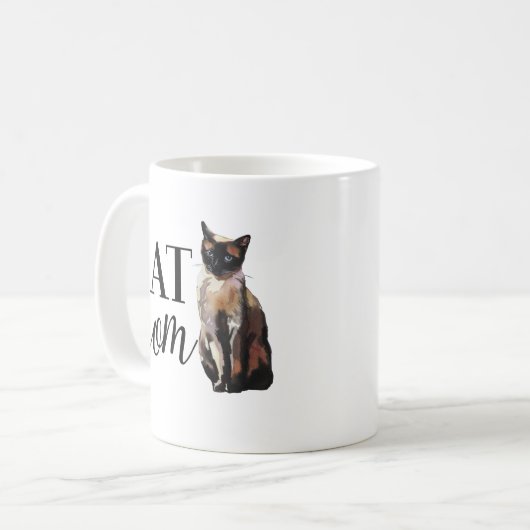 Cat Mama Siamese Cat Kaffeetasse (Vorderseite Links)