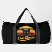 Cat Mama Sunset Silhouette of a Black Cat Duffle Bag (Rückseite)