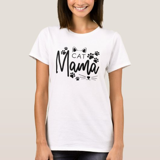 Cat Mama Tee Shirt (Vorderseite)