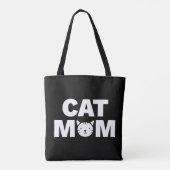 CAT-MAMA-Totbeutel (schwarz) Tasche (Rückseite)