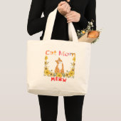 Cat Mama Tote Bag Jumbo Stoffbeutel (Vorderseite (Produkt))