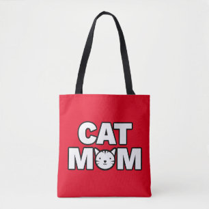 CAT MAMA Tote Beutel (rot) Tasche