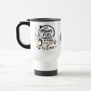 Cat Mama Travel Mug - Purren, Liebe & Paw Prints Reisebecher