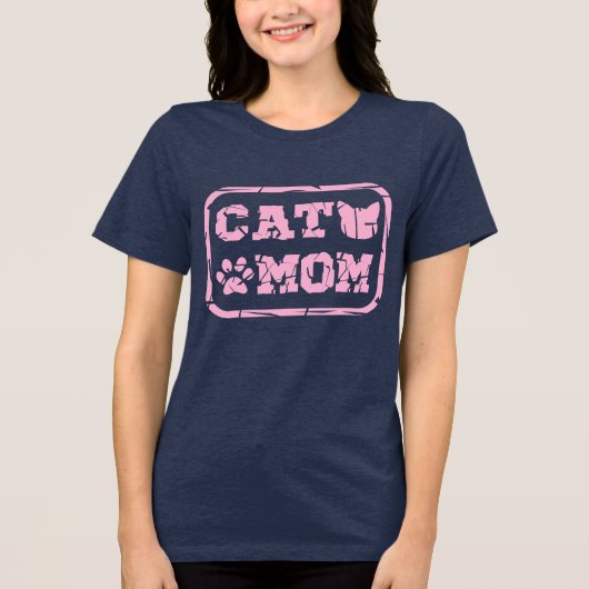 Cat-Mama Tri-Blend Shirt (Vorderseite)