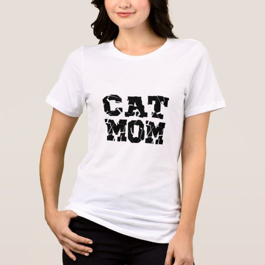 Cat Mama Tri-Blend-Shirt Tri-Blend Shirt (Vorderseite)