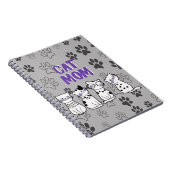 Cat Mama und Paws Notebook Notizblock (Rechte Seite)