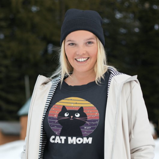 CAT MAMA VINTAG RETRO STYLE T - Shirt Hoodie