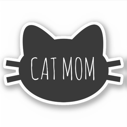 CAT MAMA Vinyl Cut Custom Aufkleber (Vorderseite)