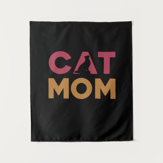 Cat-Mama Wandteppich (Vorderseite)