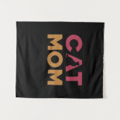 Cat-Mama Wandteppich (Vorderseite (Horizontal))