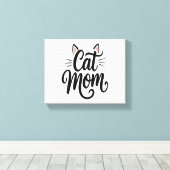Cat Mama Whiskys und Ohren Leinwanddruck (Insitu (Holzboden))