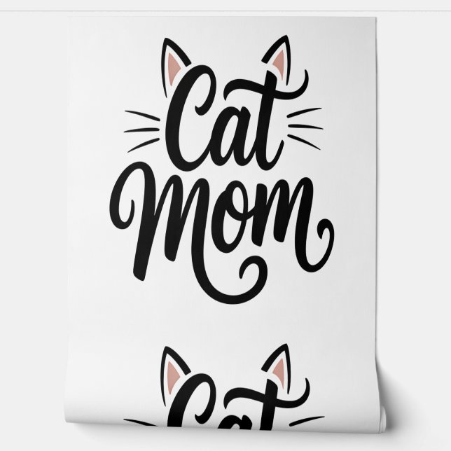 Cat Mama Whiskys und Ohren Tapete (Abrollen)