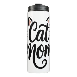 Cat Mama Whiskys und Ohren Thermosbecher