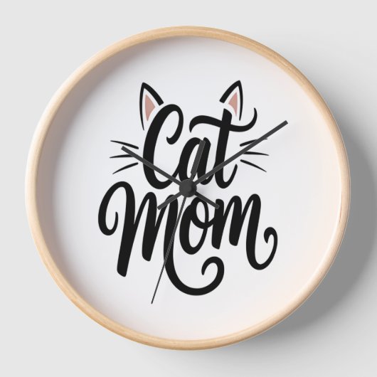 Cat Mama Whiskys und Ohren Uhr (Vorderseite)