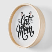 Cat Mama Whiskys und Ohren Uhr (Winkel)