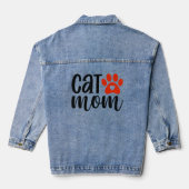 Cat Mama Women's Denim Jacket Jeansjacke (Rückseite)