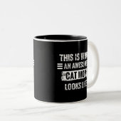 Cat-Mama Zweifarbige Tasse (VorderseiteRechts)