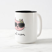 Cat-Mama Zweifarbige Tasse (VorderseiteRechts)