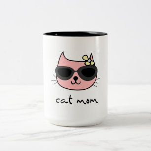 Cat-Mama Zweifarbige Tasse
