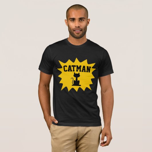 CAT MAN CATMAN CAT LOVER T - SHIRT (Vorne ganz)