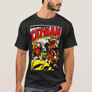 CAT-MAN-Comic-T - Shirt der 40er Jahre