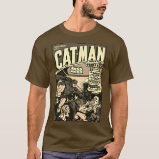 CAT-MAN-Comicen (Monoton) der 40er Jahre (CAT-MAN- T-Shirt