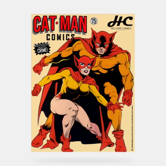 CAT-MAN Comics Acryl-Schild Acrylschild (Vorderseite)