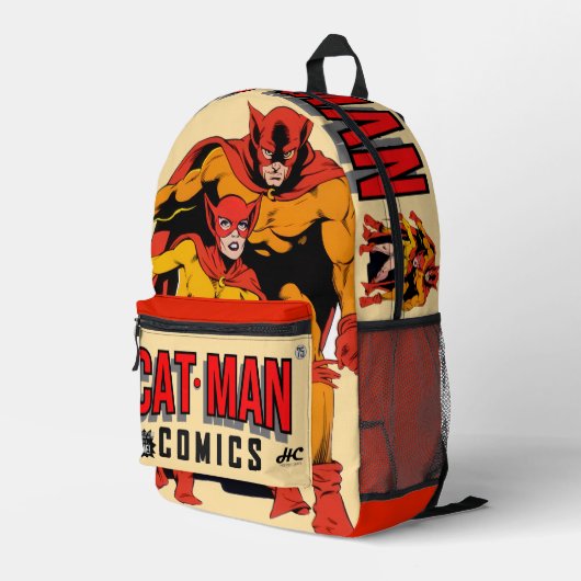 CAT-MAN Comics Backpack Bedruckter Rucksack (Rückseitige Ecke Rechts)