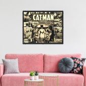 CAT-MAN Comics Leinwanddruck (Insitu (Wohnzimmer))
