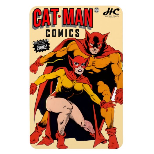 CAT-MAN Comics Retro Magnet (Vertikal)
