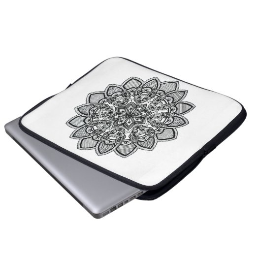 Cat-MANDALA-Laptophülse Laptopschutzhülle (Vorne Knopf)