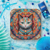 Cat Mandala Pappteller (Party)