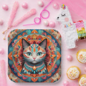 Cat Mandala Pappteller (Party)