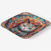 Cat Mandala Pappteller (Gewinkelt)