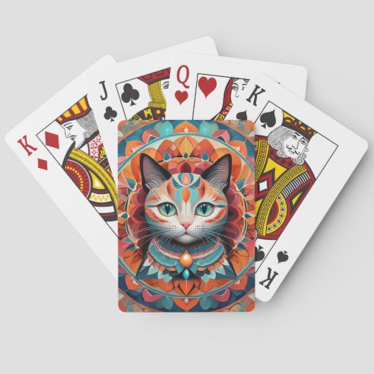 Cat Mandala Spielkarten (Rückseite)
