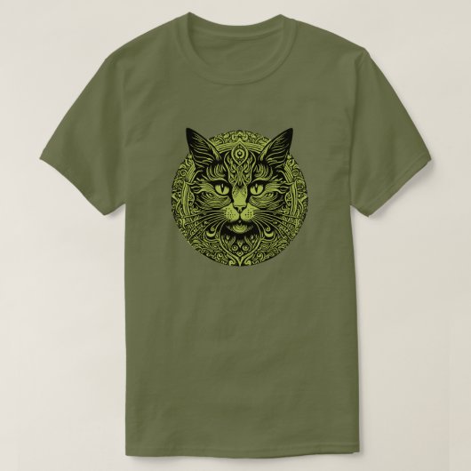 Cat Mandala T - Shirt (Design vorne)