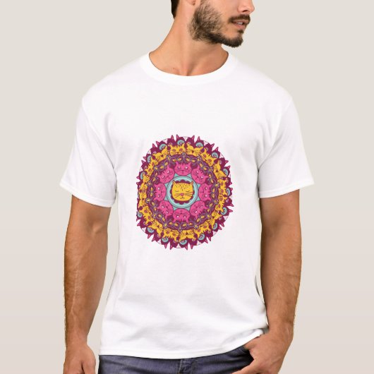 Cat Mandala T-Shirt (Vorderseite)