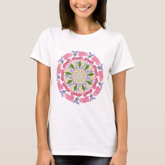 Cat Mandala Women's Basic T - Shirt (Vorderseite)