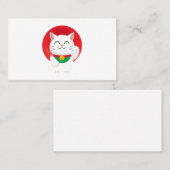 Cat Maneki Neko Japan Lucky Cat Frische Pasta mach Visitenkarte (Vorne/Hinten)