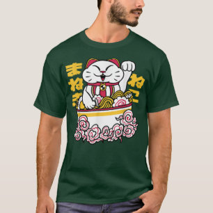 Cat Maneki Neko Japanischer Ramen Bowl Graphic160 T-Shirt