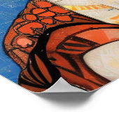 Cat-Marokko-Mosaik abstrakt-Art-Ingwer Poster (Ecke)