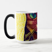 Cat-Marokko-Mosaik abstrakte Kunst gemustertes Kät Verwandlungstasse (Links)