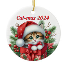 Cat-Mas 2024 Editable Ornament