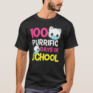 Cat maskiert lustige 100 Tage Schullehrer Junge Gi T-Shirt