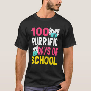 Cat maskiert lustige 100 Tage Schullehrer Junge Gi T-Shirt