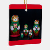 Cat Matryoshka Weihnachtsfeier Keramik Ornament (Rechts)