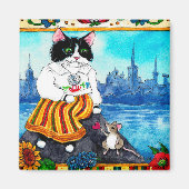 Cat Maus Estnischer Folklore-Magnet Magnet (Vorne)